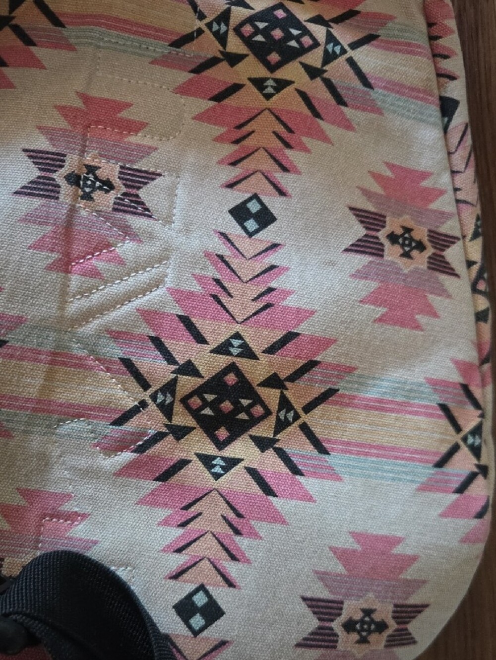 Kavu Pink Aztec Canvas Backpack with Blue Logo - Picture 5 of 6